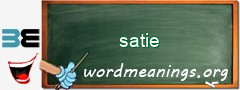 WordMeaning blackboard for satie